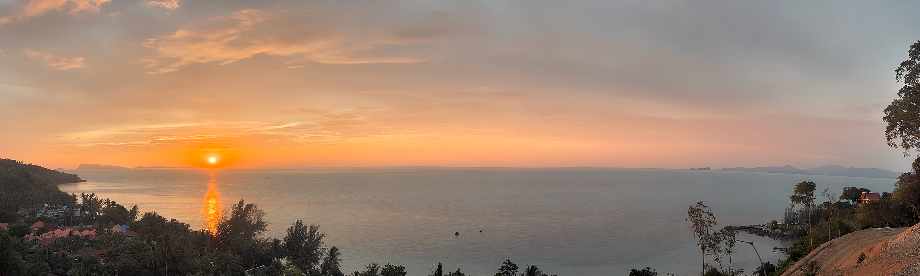 180° panoramic sunset sea view from the KIRIVA ridge